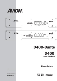 D400 and D400-Dante User Guide