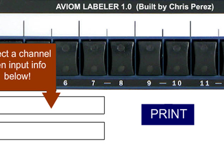 Aviom User Creates A-16II Labeling Program