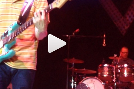 Weezer’s Drummer, Patrick Wilson, Catches a Frisbee While Playing