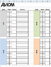 Input List Worksheet